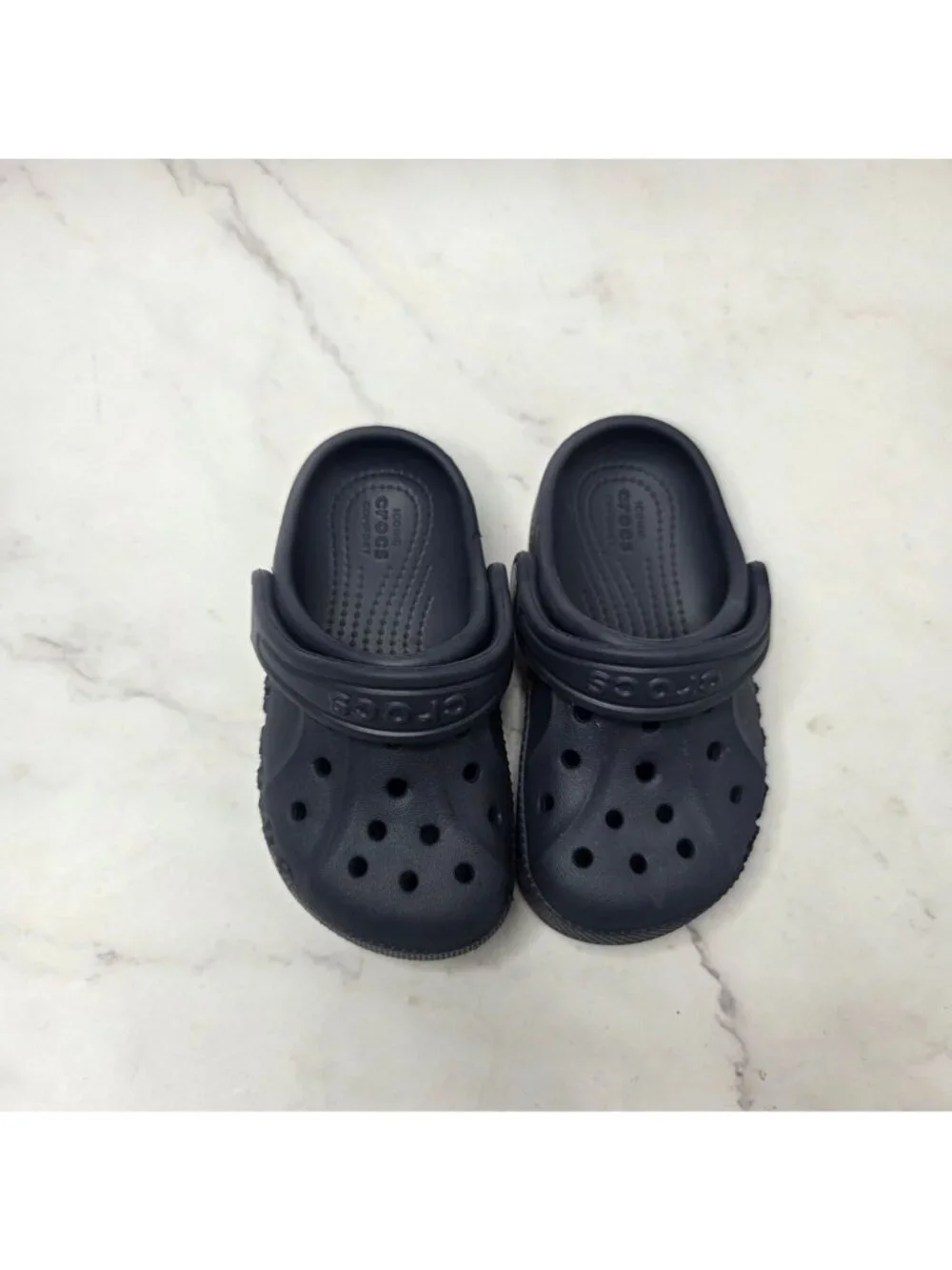 Crocs Navy Blue Baya Sandals Slip-On Mules Water Shoes Toddler 7